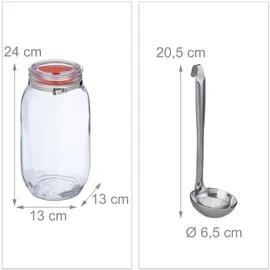 Relaxdays Vorratsglas 2 l