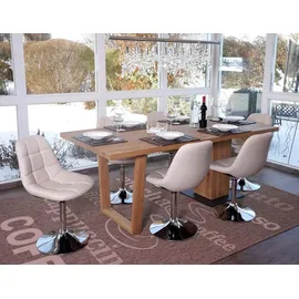 MCW Esszimmerstuhl A60 Kunstleder creme 6er Set