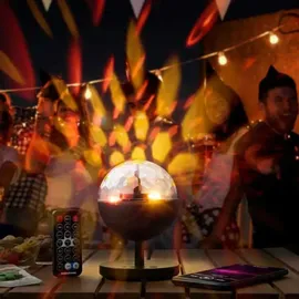 InnovaGoods Istarlyt Kabelloser Lautsprecher mit LED-Projektor Schwarz