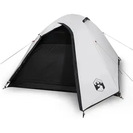 vidaXL Kuppelzelt 4 Personen Weiß/Dunkel