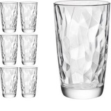 Bormioli Rocco 350240 Diamond Trasparente Longdrinkglas, 470 ml, Glas, transparent, 6 Stück