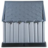 vidaXL Hundehütte Grau 92x87x91 cm Kunststoff
