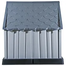 vidaXL Hundehütte Grau 92x87x91 cm Kunststoff