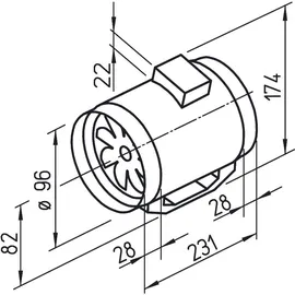 Helios MV 100 A Rohrventilator