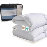 Winter Außensteg Bettdecke Daunendecke 1100g premium Daunen 135x200 - Weiß