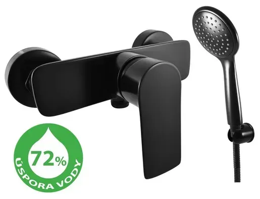 RAV SLEZÁK Vltava Duscharmatur Schwarz VTE481.5/1CMAT