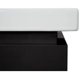 Mendler Premium Waschbecken + Unterschrank HWC-D16, Waschbecken Waschtisch, hochglanz 90cm ~ schwarz