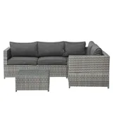 Beliani Garten-Lounge-Set grau 96496