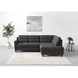 sit&more Ecksofa SIT & MORE "Farö L-Form", grau (fango), B:251cm H:90cm T:187cm, Sofas, Ecksofa, inklusive Federkern, wahlweise mit Bettfunktion und Bettkasten