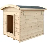 TIMBELA Hundehütte M405-1 87 x 102 x 85 cm Holz Natur