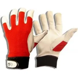 L+D GRIFFY Handschuhe Griffy Gr.9 rot/naturfarben Ziegennappaleder/Interlock auf SB-Karte