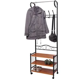 Mendler Garderobe Oshawa 186 x 65 x 34 cm Schwarz