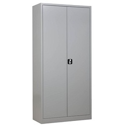 Gürkan Stahlschrank 100161 lichtgrau 92,0 x 42,0 x 195,0 cm, aufgebaut