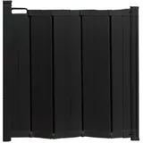 Safetots Automatisches Faltbares Einziehbares Babygitter, 55cm - 113.5cm, Schwarz, Faltbares Treppenschutzgitter, Einziehbares Sicherheitsgitter