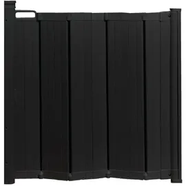 Safetots Automatisches Faltbares Einziehbares Babygitter, 55cm - 113.5cm, Schwarz, Faltbares Treppenschutzgitter, Einziehbares Sicherheitsgitter