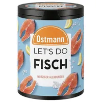 Ostmann Gewürze - Let's Do Fisch Allrounder | Gewürzsalz für Bratfisch, Flammlachs und Meeresfrüchte | Würziger Allrounder mit Senf, Zitrone und Dill | 85 g in recyclebarer Metalldose