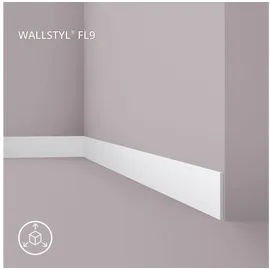 NOEL & MARQUET Zierleiste Nmc Fl9 Wallstyl Weiß 2 St. 200 x 0,8 x 10 cm