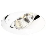 QAZQA Einbaustrahler 2er Pack rund weiß Aluminium