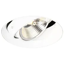 QAZQA Einbaustrahler 2er Pack rund weiß Aluminium