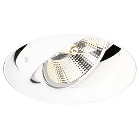 QAZQA Einbaustrahler 2er Pack rund weiß Aluminium