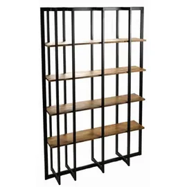 Casa Padrino Regalschrank 140 x 200 x 35 cm Braun/Schwarz