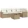 vidaXL Garten-Lounge-Set 5-tlg. beige