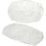 VAN WELL 2er Set St. Tropez Servierplatte Glas rechteckig 34,0 x 23,0 cm - 5410040