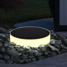 GLOBO Wegleuchte Garten außen Außenleuchte Stecklampe Erdspieß Akku, schwarz opal, 1x LED Solarleuchte Kunststoff,