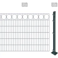 Arvotec Doppelstabmattenzaun »EASY 120 zum Aufschrauben "Ring" mit Zierleiste«, Zaunhöhe 120 cm, Zaunlänge 2 - 60 m 99485264-0 anthrazit H/L: 120 cm x 42 m