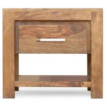 Massivmoebel24 Nachtschrank Sheesham 50 x 40 x 45 cm Braun