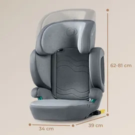 Kinderkraft Xpand 2 i-Size With Isofix System 100- Kindersitz 150 Cm - Rocket Grey - One Size