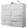 Home Affaire Highboard Dama 121 x 111 cm Grau / Weiß