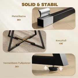 Homcom Küchentisch Ø 100 cm braun