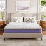 Vesgantti Matratze 140x200 cm H3 Kaltschaummatratze, 20 cm Höhe, ÖkoTex Zertifiziert, Mittelfest Rollmatratze, Waschbarer Abnehmbarer Stoffbezug Matratzen mit Reißverschluss, Lavendel Violett