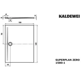 Kaldewei SUPERPLAN ZERO 1580-1
