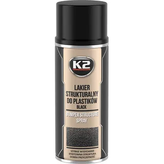 K2 Stoßstangenlack, Kunststofflack, Lackspray, Stoßfänger, Kunststoff lackieren, schwarz 400ml