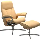 Stressless Stressless® »Consul«, mit Cross Base, Größe S, M & L, Holzakzent Eiche