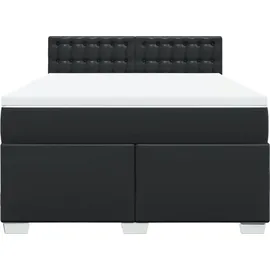 vidaXL Boxspringbett 160 x 200 cm Schwarz