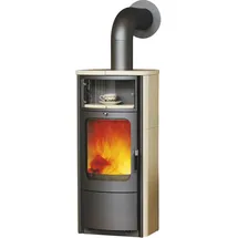 Hark Dauerbrand-Kaminofen Opera-B mit Automatik und Teefach Creme 5 kW EEK: A+