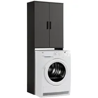 mokebo Der Saubermann Waschmaschinenschrank 65 x 180 x 34 cm Schwarz