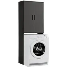 mokebo Der Saubermann Waschmaschinenschrank 65 x 180 x 34 cm Schwarz