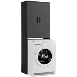 mokebo Der Saubermann Waschmaschinenschrank 65 x 180 x 34 cm Schwarz