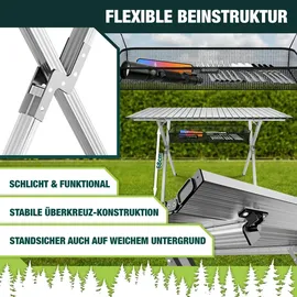Kesser Campingtisch faltbar Silber