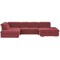 Lounge Collection Wohnlandschaft mit verschiedenen Funktionen Spencer , rot , Maße (cm): B: 382 H: 102 T: 260