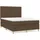 vidaXL Boxspringbett mit Matratze Dunkelbraun 140x200 cm Stoff