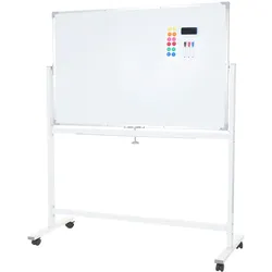 Whiteboard HWC-C85, Magnettafel Memoboard Pinnwand, mobil rollbar inkl. Zubeh√∂r ~ 120x90cm