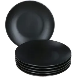 6er Kuchenteller Set Kattegat schwarz matt