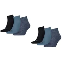 Puma Quarter Sneakersocken 6er Pack Denim 43-46