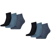 Puma Quarter Sneakersocken 6er Pack Denim 43-46
