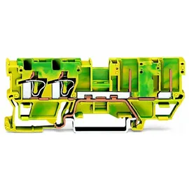WAGO 769-217 Basisklemme 5mm Zugfeder Belegung: PE Grün, Gelb 50St.